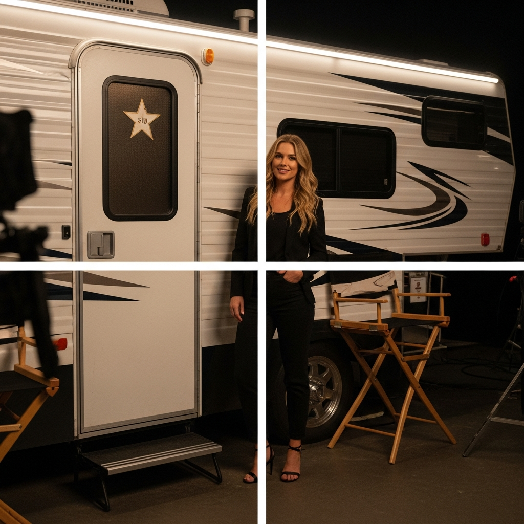 Star trailer door for reality TV production